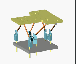 fixed-length Strut Hexapod Animation